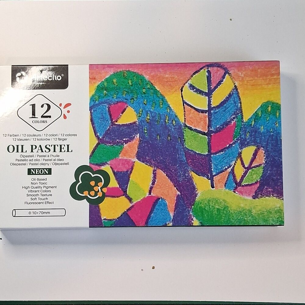Artecho Neon Oil Pastels 12 Colors Multicolor Set ATO-OP1202